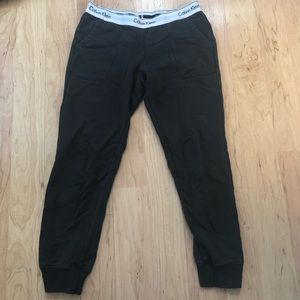 Black Calvin Klein Joggers W/ Logo Waistband Siz M